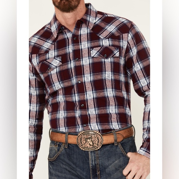 NWT Cody James Men’s Peace Treaty Plaid Long Sleeve Button Down Size 2XL - Picture 1 of 10